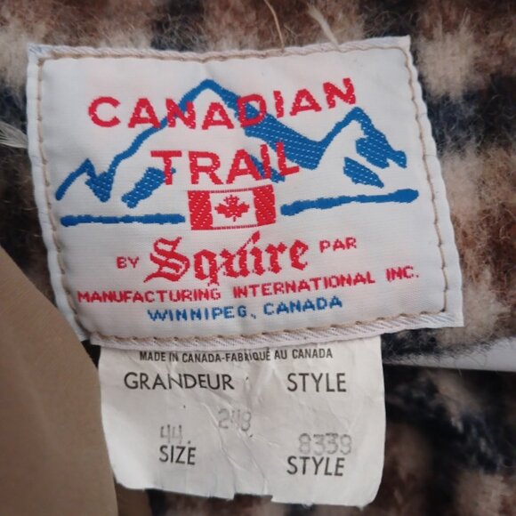 Canadian Trail By Squire 2 in 1 Winter Jacket Vintage Wool Blend Nylon Winnipeg - Picture 3 of 9